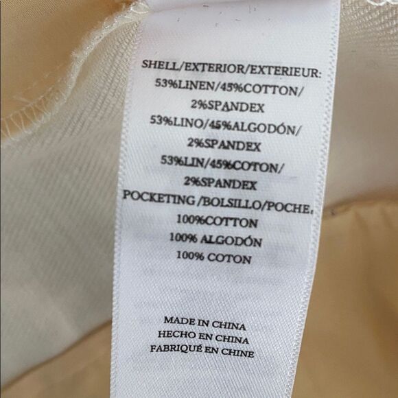 Rails x Revolve Marnie Straight Pant Sea Salt Cream Sz 6 Linen Chic Coastal - Picture 7 of 12